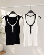Ribbed Contrast Trim Tank Top (2 Colors)