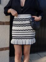White Knit Mini Skirt - Image 3