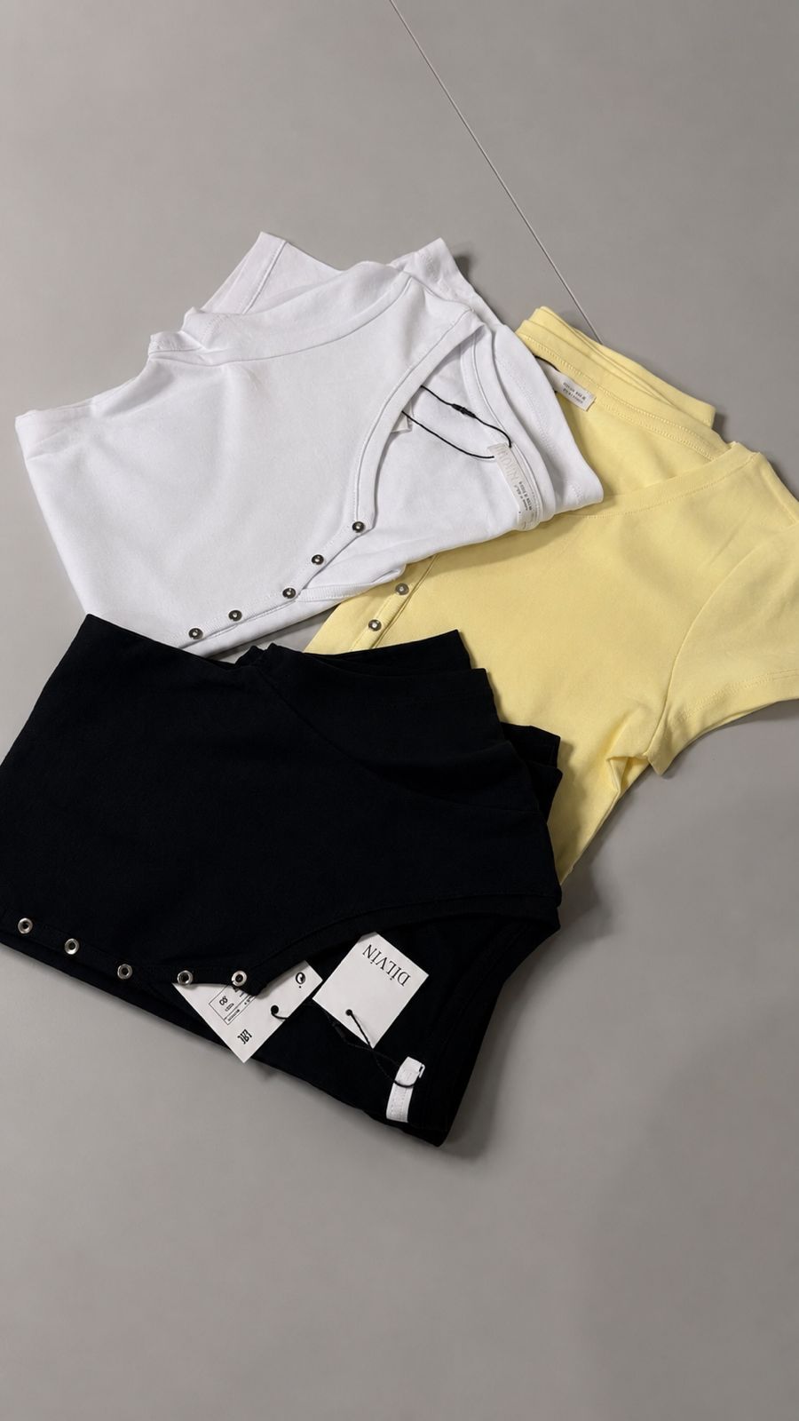 90deefe7-b4d5-4a60-af99-d46eb87a335f Button Detail Short Sleeve Cotton T-Shirts - Image 1