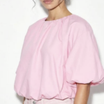 Pink Puff Sleeve Blouse