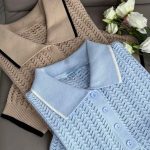 Knitted Short Sleeve Collared Polo Shirt (2 Colors)