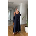 Black Wrap Maxi Dress and Shirt Set - Image 2