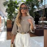 White High Waist Shorts