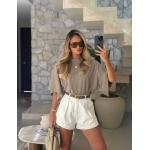 White High Waist Shorts - Image 3