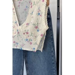 Sleeveless Floral Ruffle Mini Set - Image 2