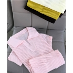 Textured Knit Polo Collar Sweater - Image 4
