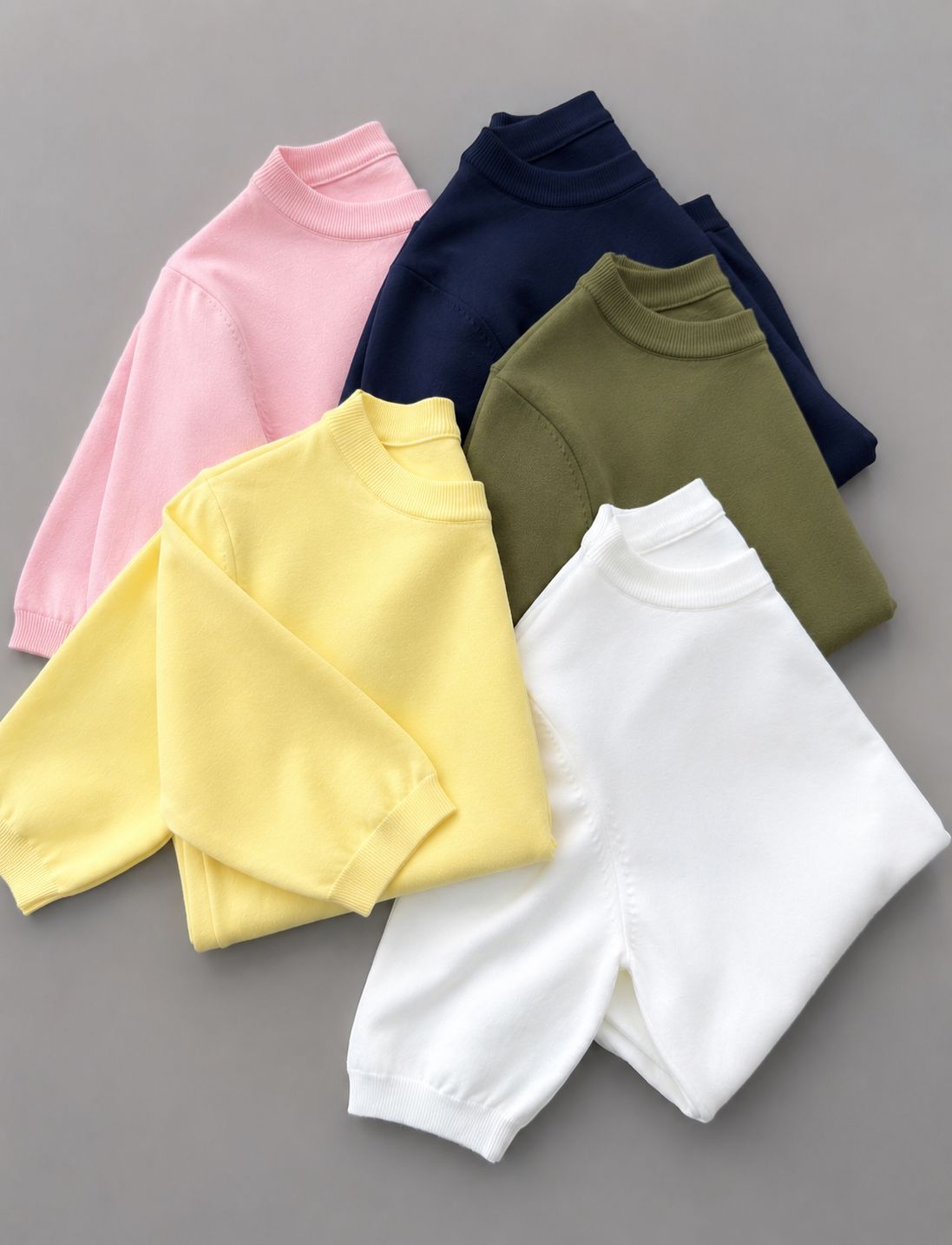 d676acd0-bf88-4602-9cee-26ae8cae4b43 Kids Cotton Mock Neck Sweatshirts Assorted Colors - Image 1
