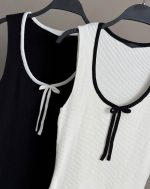 Ribbed Contrast Trim Tank Top (2 Colors) - Image 3