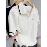 Cable Knit Short Sleeve Polo Shirts - Image 3