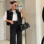 Black Polka Dot Wide Leg Set