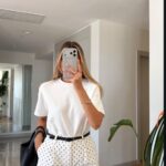 White Polka Dot High Waist Shorts