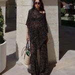 Black Sheer Two-Piece Pant Set