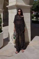 Black Sheer Two-Piece Pant Set