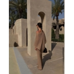 Beige Knit Two Piece Lounge Set - Image 4