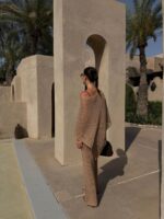 Beige Knit Two Piece Lounge Set - Image 4