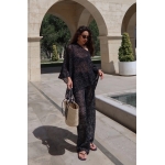 Black Sheer Two-Piece Pant Set - Image 2