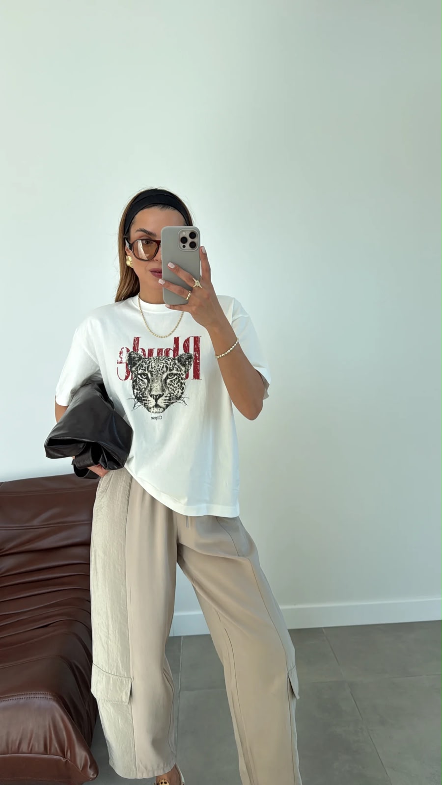 WhatsApp Image 2026-06-02 at 10.36.32 AM White Graphic Leopard T-Shirt - Image 1