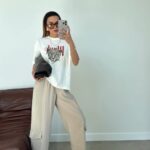 Beige Wide Leg Cargo Pants