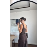 Brown Studded Ribbed Tank Top - Image 3