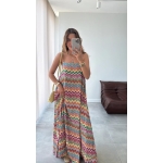 Multicolor Zigzag Pattern Maxi Dress - Image 3