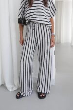 Black and White Striped Loungewear Set - Image 3