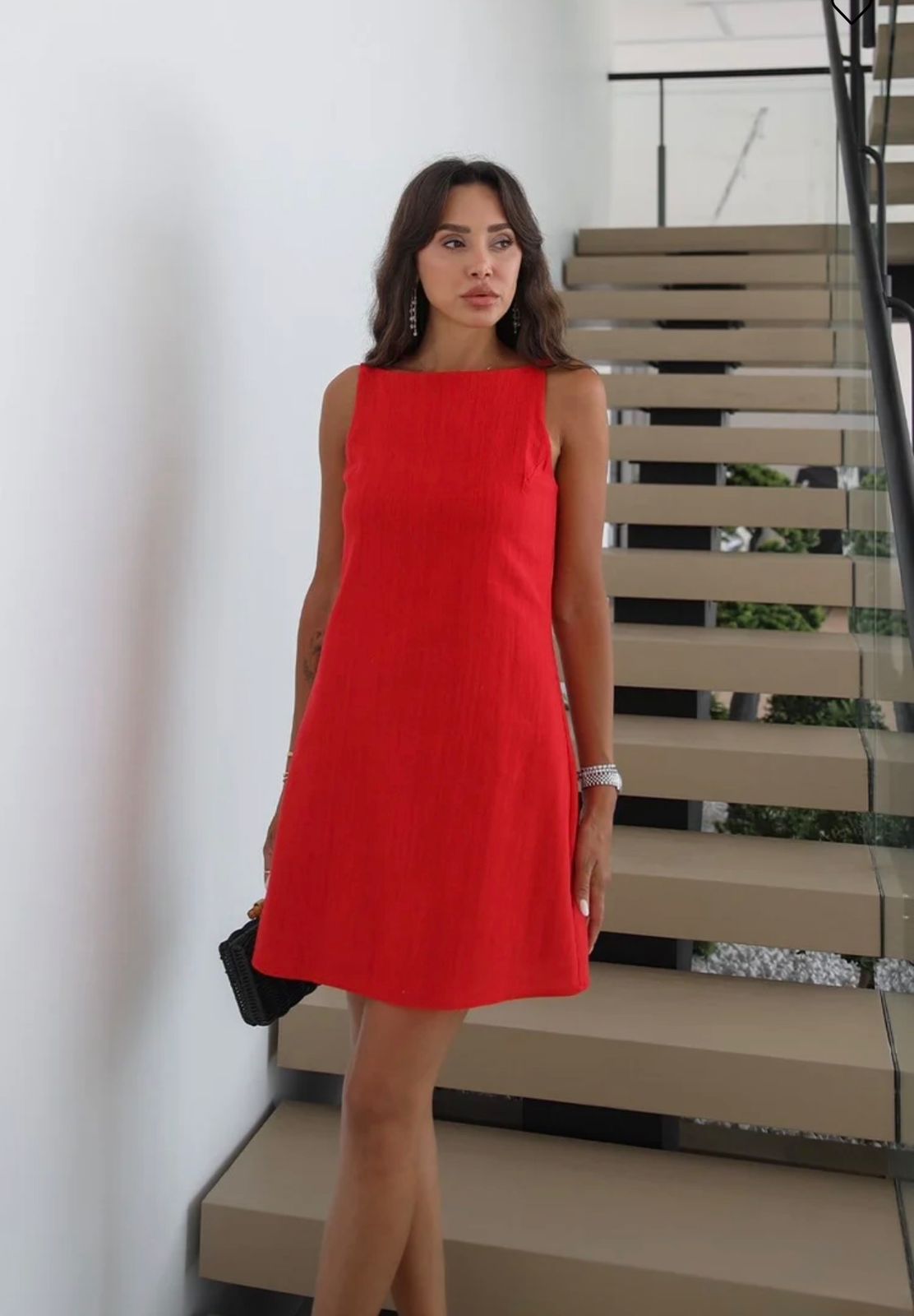 WhatsApp Image 2026-06-18 at 9.42.01 AM Red A-Line Dress - Image 1