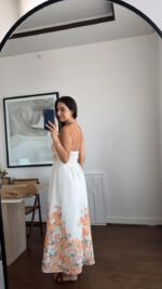 Halterneck Floral Print Maxi Dress - Image 4