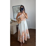 Halterneck Floral Print Maxi Dress - Image 2