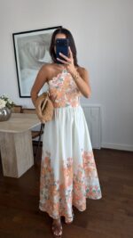 Halterneck Floral Print Maxi Dress - Image 2