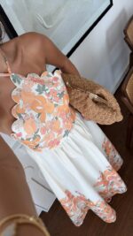 Halterneck Floral Print Maxi Dress - Image 3