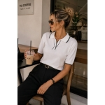 White Short Sleeve Polo Shirt
