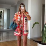 Colorful Geometric Print Shirt and Shorts Set