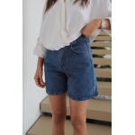 Women's Denim High Waist Bermuda Shorts - Image 3