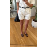 White Polka Dot High Waist Shorts - Image 3