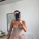 Beige Polka Dot Peplum Corset Top