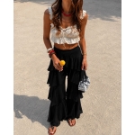 Black Tiered Pants