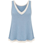 Blue Knit Tank Top - Image 3
