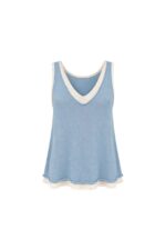 Blue Knit Tank Top - Image 3