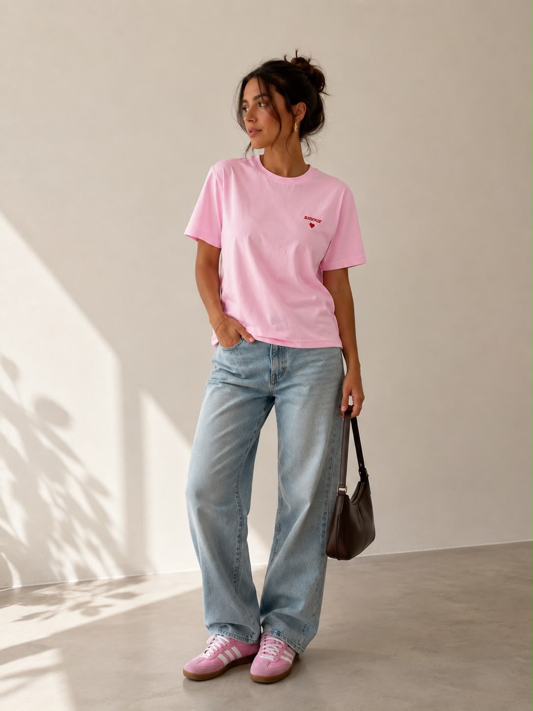 1beaea49-7142-4a7c-973f-fa54edbc5f12 Pink Short Sleeve Graphic T-Shirt - Image 1