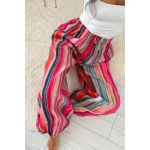 Multicolor Striped Wide Leg Pants - Image 2