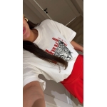 White Leopard Print Graphic T-Shirt - Image 2
