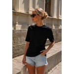 Black Crew Neck Short Sleeve T-Shirt