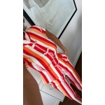 Red and White Vertical Stripe Pant Set - Image 2