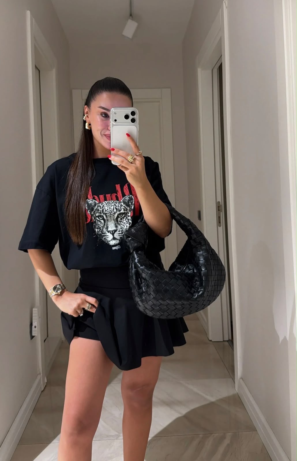 427a84c8-dd77-4c57-8197-08575a5cdd31 Black Canvas Skort - Image 1