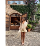 Beige Pleated Top