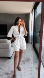 White Eyelet Set