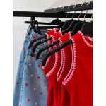 Red Knit Tank Top With Pink Trim - Image 2