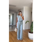 Light Blue Sleeveless Loungewear Set