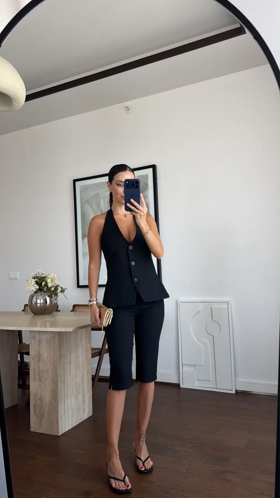 WhatsApp Image 2026-07-30 at 11.24.57 AM (1) Black Halter Vest and Bermuda Shorts Set - Image 1