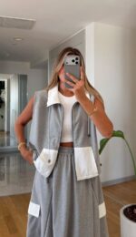Grey Colorblock Set